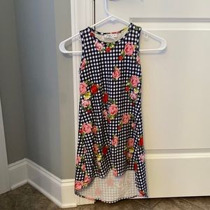 Pinc premium medium asymmetrical dress sleeveless floral flowers lace roses